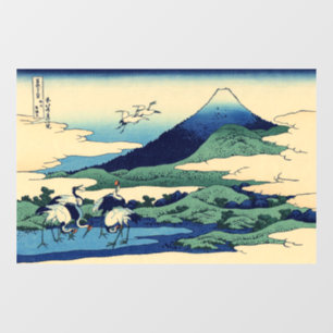 Katsushika Hokusai - Umegawa in de provincie Sagam Raamsticker