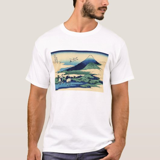 Katsushika Hokusai - Umegawa in de provincie Sagam T-shirt (Voorkant)