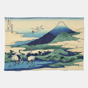 Katsushika Hokusai - Umegawa in de provincie Sagam Theedoek