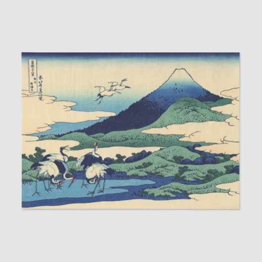 Katsushika Hokusai - Umegawa in de provincie Sagam Tissuepapier (Voorkant)