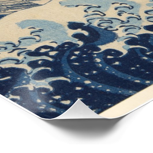 Katsushika Hokusai,Under the Wave off Kanagawa  Perfect Poster (Hoek)