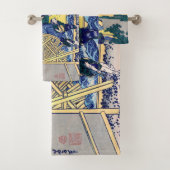 Katsushika Hokusai - Watermill te Onden Bad Handdoek (Insitu)