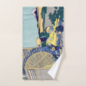 Katsushika Hokusai - Watermill te Onden Bad Handdoek (Handdoek)