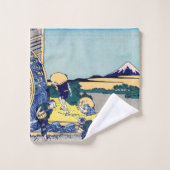 Katsushika Hokusai - Watermill te Onden Bad Handdoek (Wasdoekje)