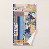 Katsushika Hokusai - Yoshida op de Tokaido Bad Handdoek (Handdoek)
