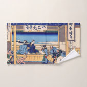 Katsushika Hokusai - Yoshida op de Tokaido Bad Handdoek (Handdoek)