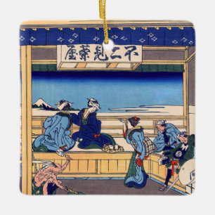 Katsushika Hokusai - Yoshida op de Tokaido Keramisch Ornament