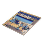 Katsushika Hokusai - Yoshida op de Tokaido Tegeltje (Zijkant)