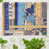 Katsushika Hokusai - Yoshida op de Tokaido Theedoek (Gevouwen)