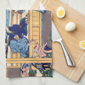 Katsushika Hokusai - Yoshida op de Tokaido Theedoek (Quarter Fold)