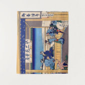 Katsushika Hokusai - Yoshida op de Tokaido Wandkleed (Voorkant)