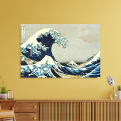 Katsushika Hokusai's De Grote Golf van Kanagawa Canvas Afdruk (Insitu (Woonkamer))