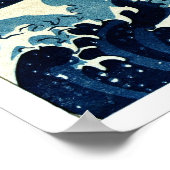 Katsushika Hokusai's De Grote Golf van Kanagawa Poster (Hoek)