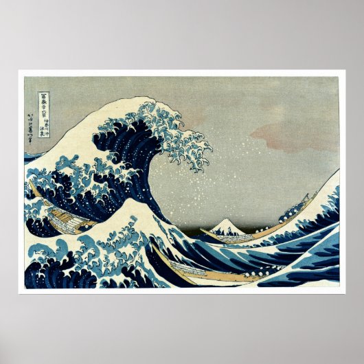 Katsushika Hokusai's De Grote Golf van Kanagawa Poster (Voorkant)