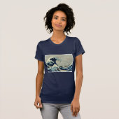 Katsushika Hokusai's De Grote Golf van Kanagawa T-shirt (Voorkant volledig)