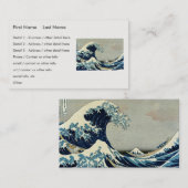 Katsushika Hokusai's De Grote Golf van Kanagawa Visitekaartje (Voorkant / Achterkant)