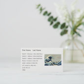 Katsushika Hokusai's De Grote Golf van Kanagawa Visitekaartje (Staand voorkant)