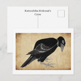 Katsushika Hokusai's Kraai 1814 Briefkaart
