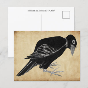 Katsushika Hokusai's Kraai 1814 Briefkaart