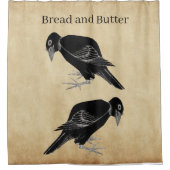 Katsushika Hokusai's Kraai 1814 Douchegordijn (Voorkant)