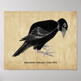 Katsushika Hokusai's Kraai  1814 Poster