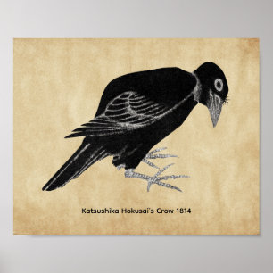 Katsushika Hokusai's Kraai 1814 Poster