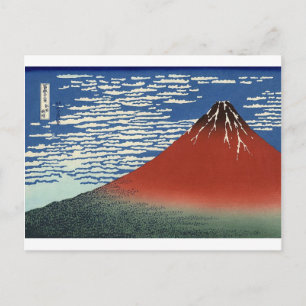 Katsushika Hokusai's Red Fuji Briefkaart