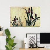 Katsushika Hokusai's Ukiyo-e Woodcut Print: Irises Poster (Thuiskantoor)
