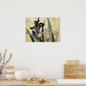 Katsushika Hokusai's Ukiyo-e Woodcut Print: Irises Poster (Keuken)