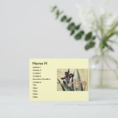 Katsushika Hokusai's Ukiyo-e Woodcut Print: Irises Visitekaartje (Staand voorkant)