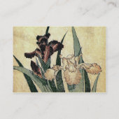 Katsushika Hokusai's Ukiyo-e Woodcut Print: Irises Visitekaartje (Achterkant)