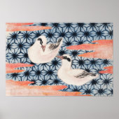 Katsushika Hokusai's vogels Poster (Voorkant)