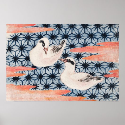Katsushika Hokusai's vogels Poster (Voorkant)