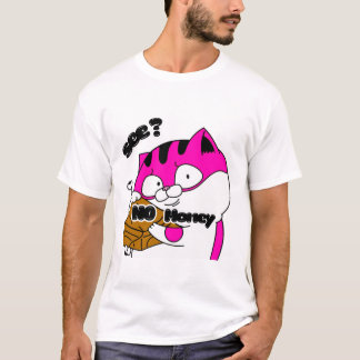 Katt die handtas laat zien en zegt “Geen geld gezi T-shirt