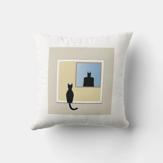Katt i fönster kussen (Achterkant)