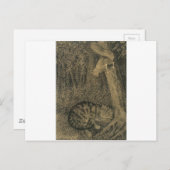 Katt Og Ekorn door Theodor Severin Kittelsen Briefkaart (Voorkant / Achterkant)