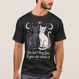 Katt reddingscitaten voor verwilderde kitten dier t-shirt