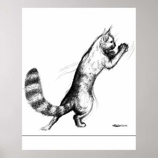 Katt springen2 poster (Voorkant)