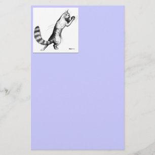 Katt springt2 briefpapier
