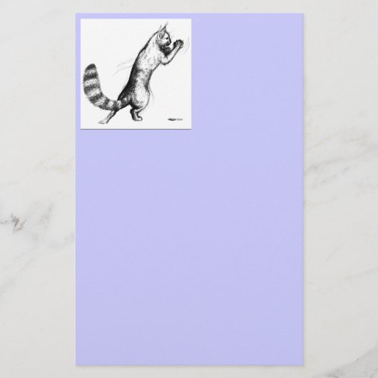 Katt springt2 briefpapier (Voorkant)