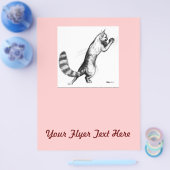 Katt springt2 flyer (Enkel)