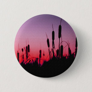 Kattails in de zon ronde button 5,7 cm