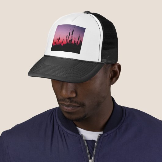 Kattails in de zon trucker pet (In situ)