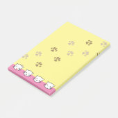 Katte-emoji-kunst 2 post-it® notes (Schuin)