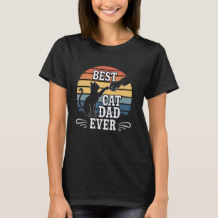 Katte Papa Vintage Retro Grappige Bump Vuist Beste T-shirt