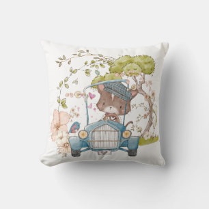  kattebakje met chauffeurnaam Baby Boy Kussen