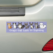 Kattebel in Opleiding (ontwerp je eigen kat) Bumpersticker (Op auto)
