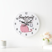 Kattebeluste Vrouw? Grappig Kattenliefhebber Cadea Grote Klok (Huis)