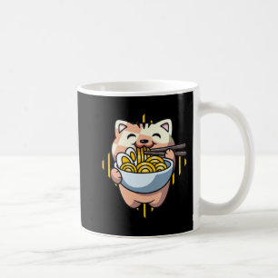 kattebob eet ramen animatie kawaii neko cat drink koffiemok