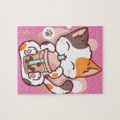 katteboba theebelletje kawaii neko pullover legpuzzel (Horizontaal)